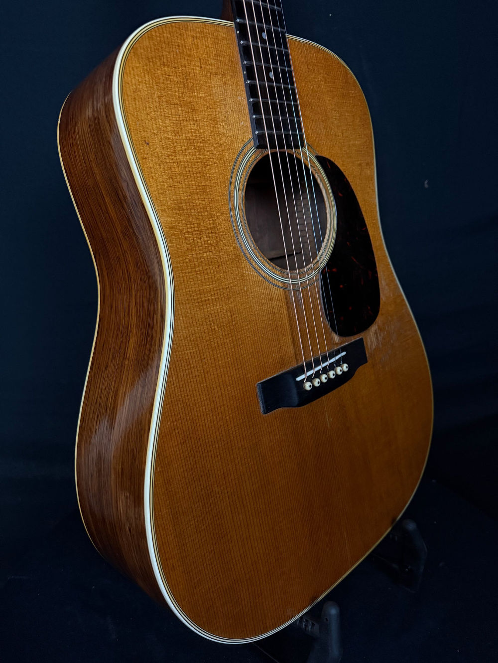 1966 Martin D-28 acoustic guitar binding