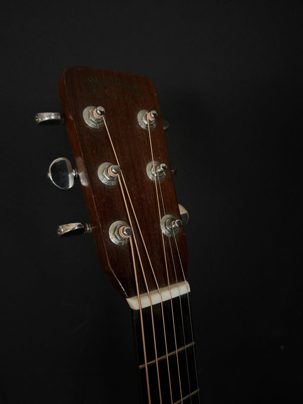 1966 Martin D-28 acoustic guitar headstock