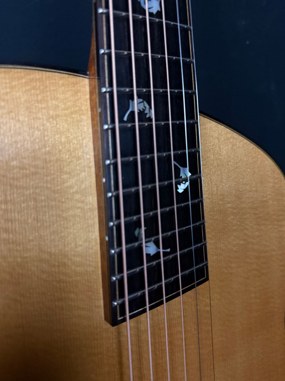 2015 Tom Bills Genesis II #1805 acoustic guitar inlay