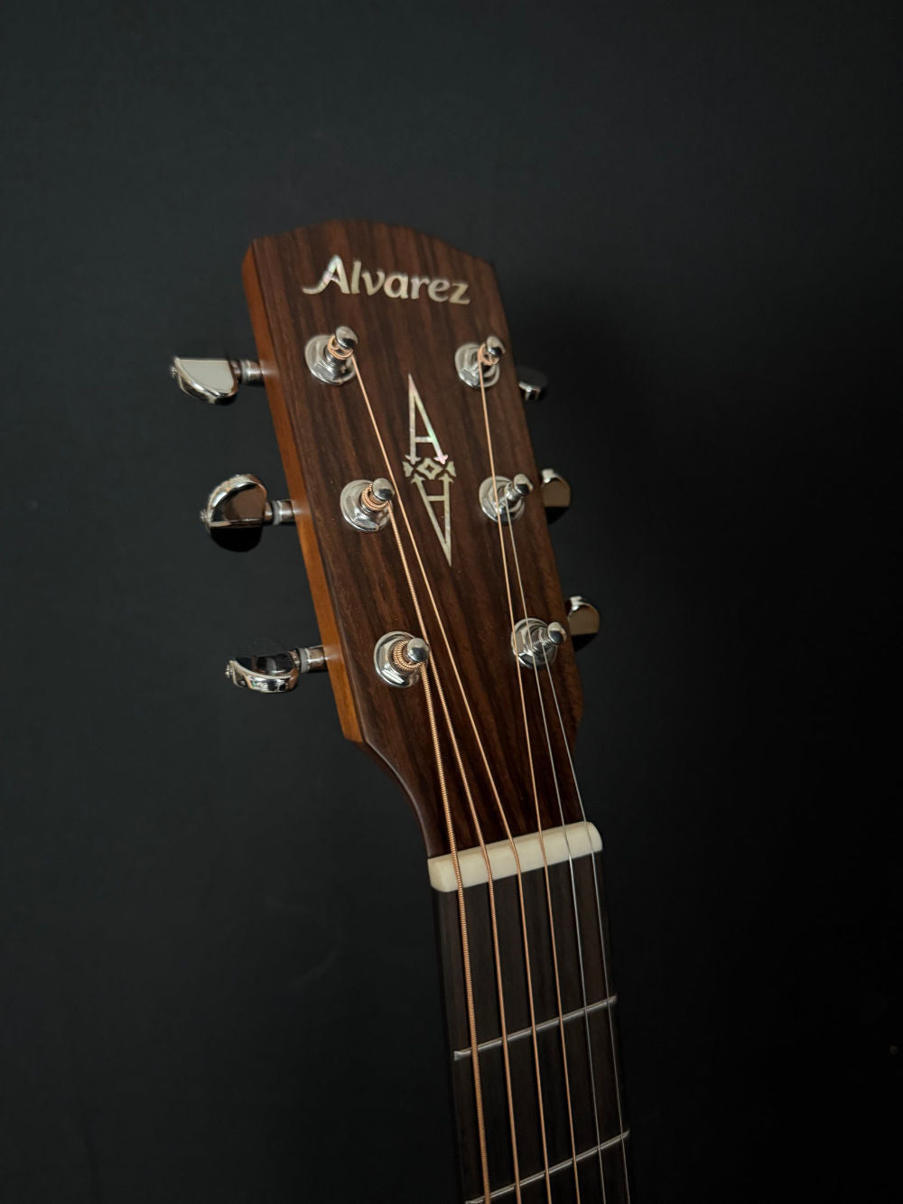 Alvarez AD60 Dreadnought acoustic guitar headstock