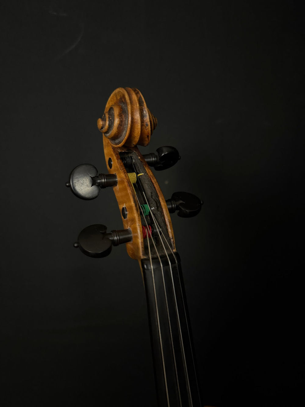 Circa 1900 German Workshop Magginni Copy violin scroll