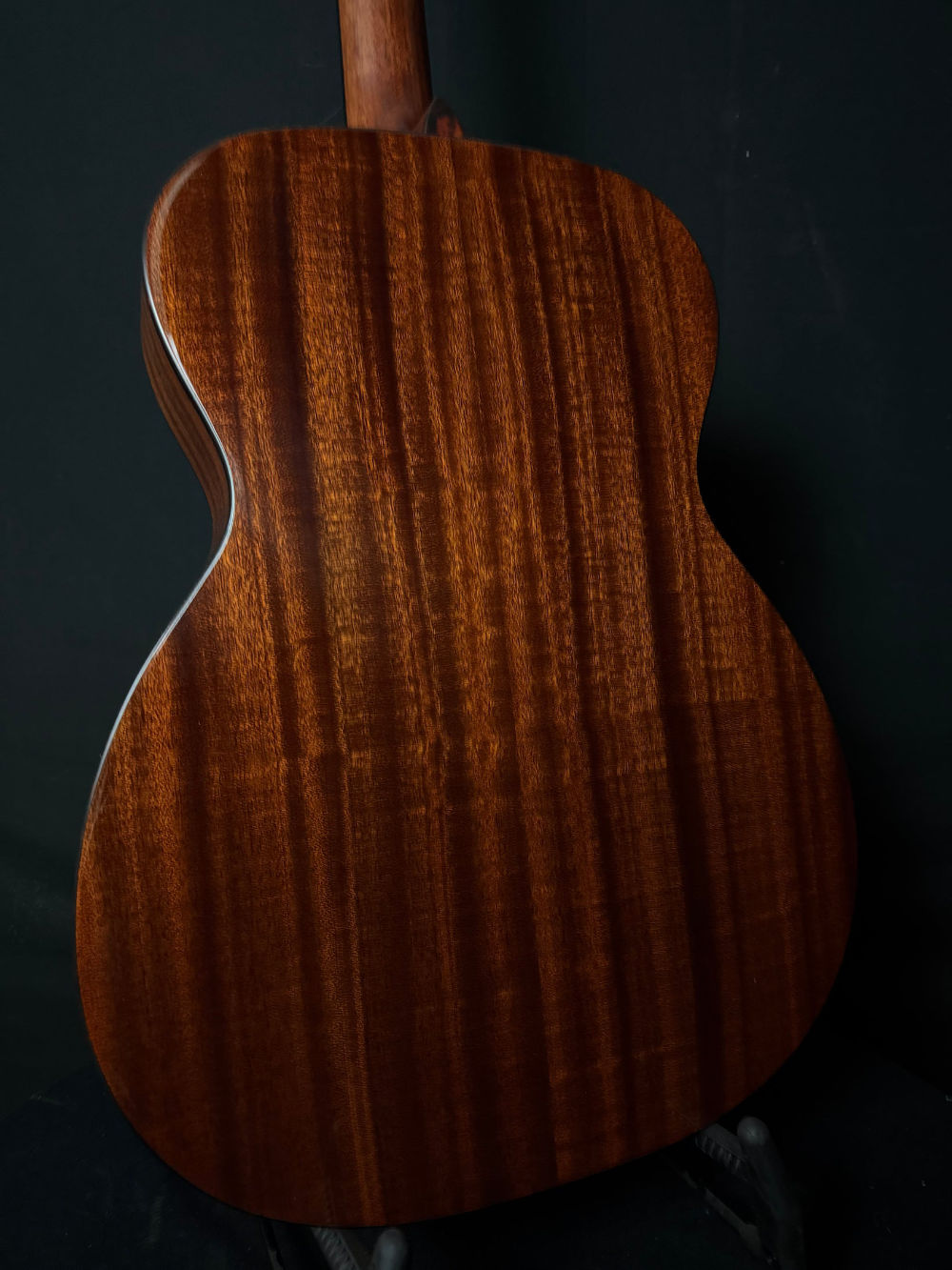 Eastman E1OM-DLX acoustic guitar wooden back panel