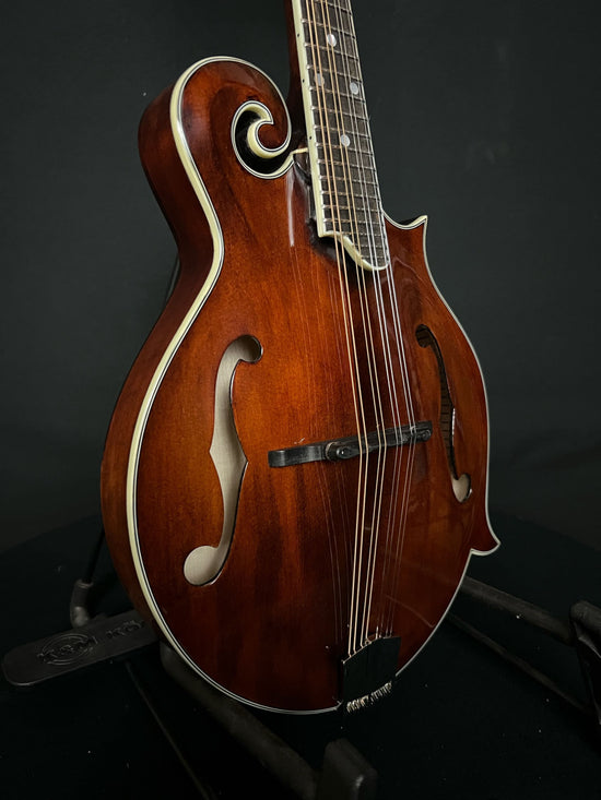 close up of Eastman MD515 F-style mandolin body