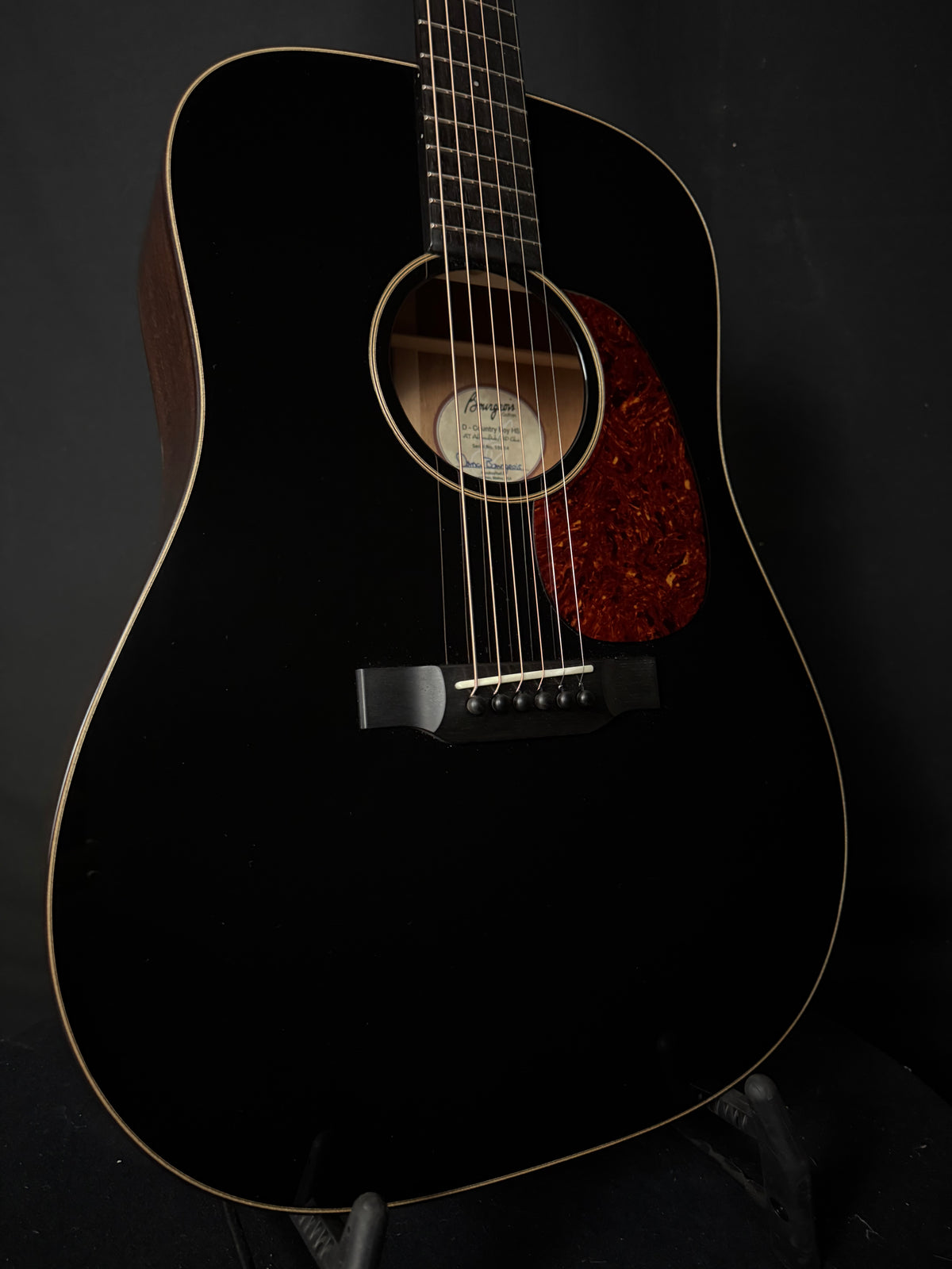 2024 Bourgeois Country Boy HS Acoustic-Electric Guitar - Black Top