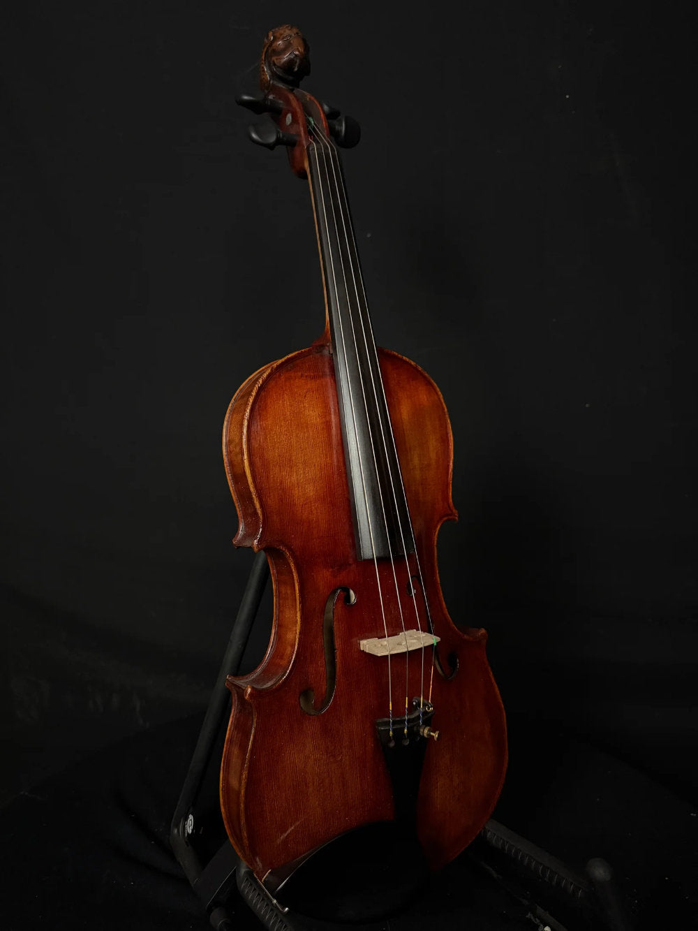 Circa 1900 German "Lions Head" violin restored by Larry Brown