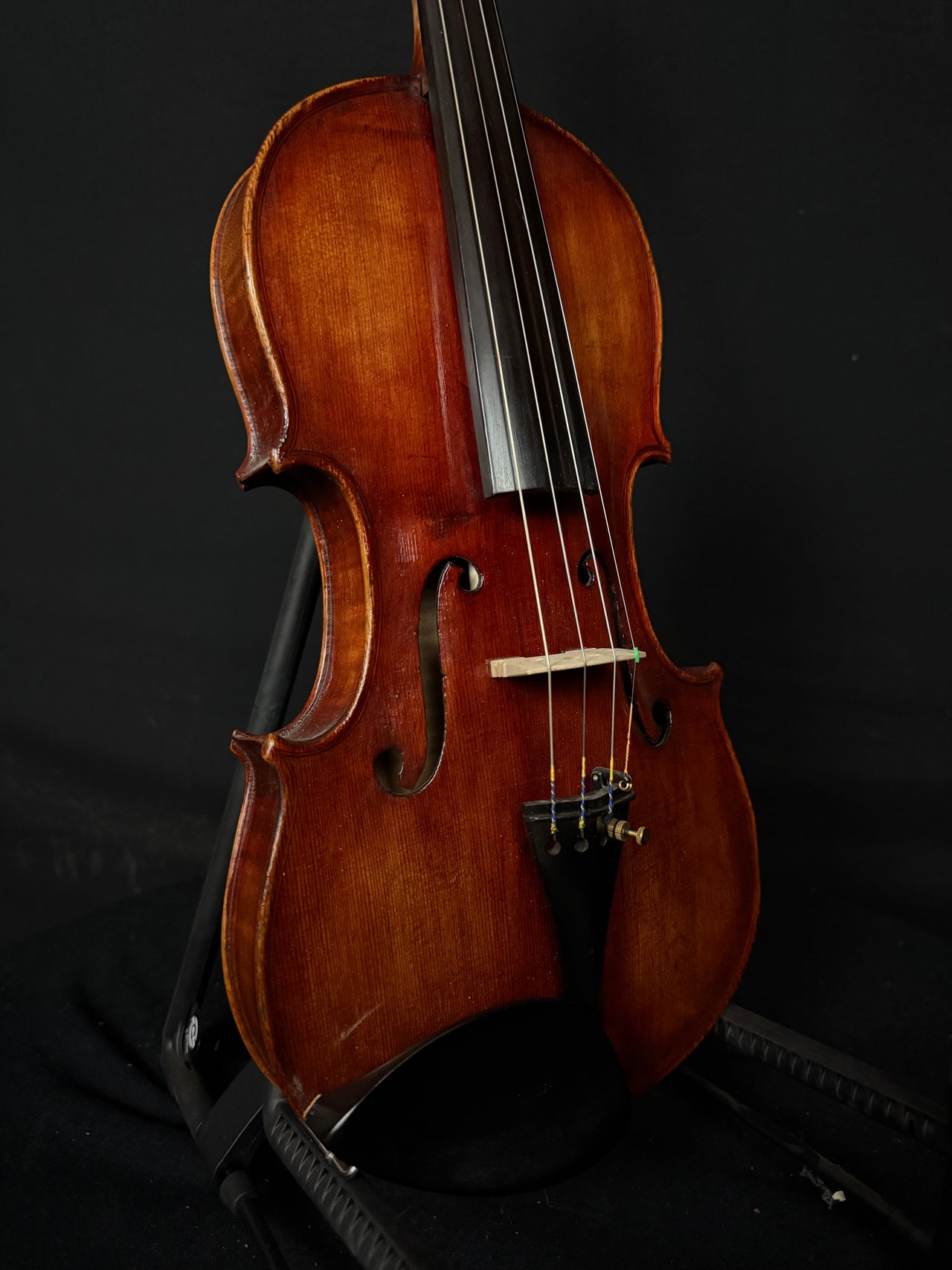 Circa 1900 German "Lions Head" violin restored by Larry Brown