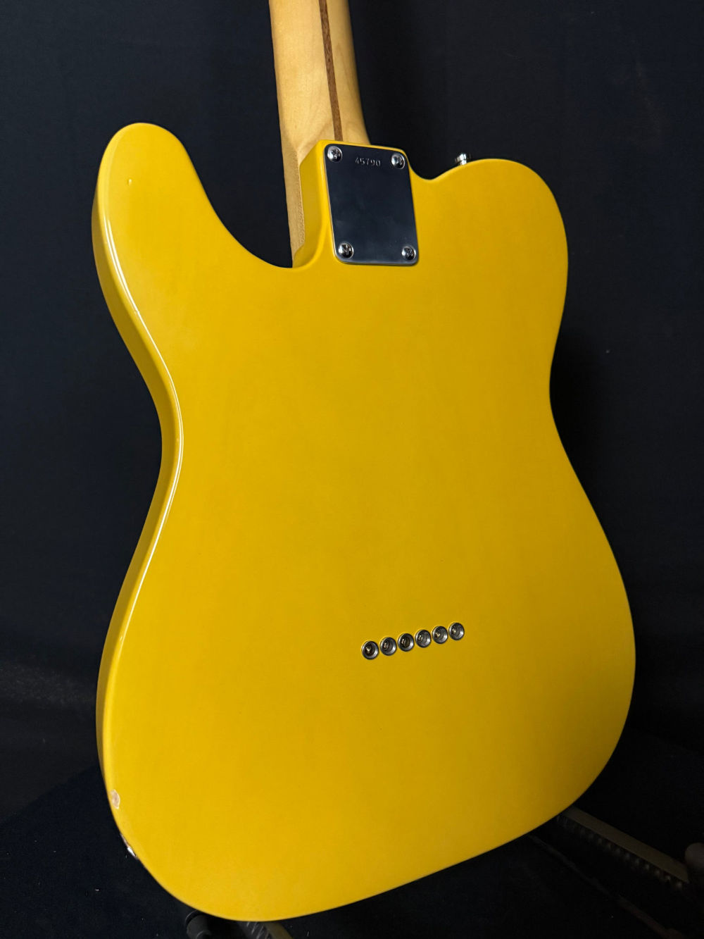 Maness Parts Telecaster back of yellow body