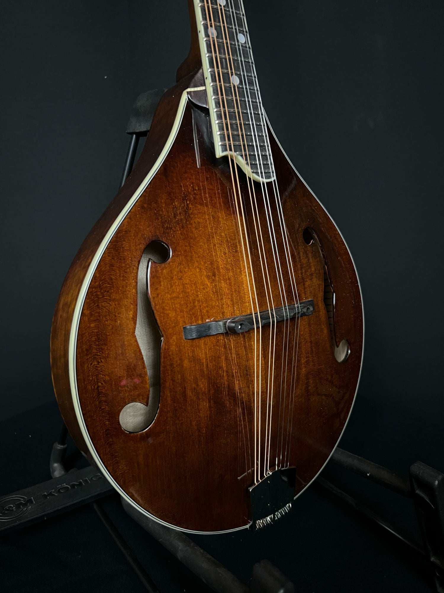 close up of Eastman MD505 A-style mandolin body
