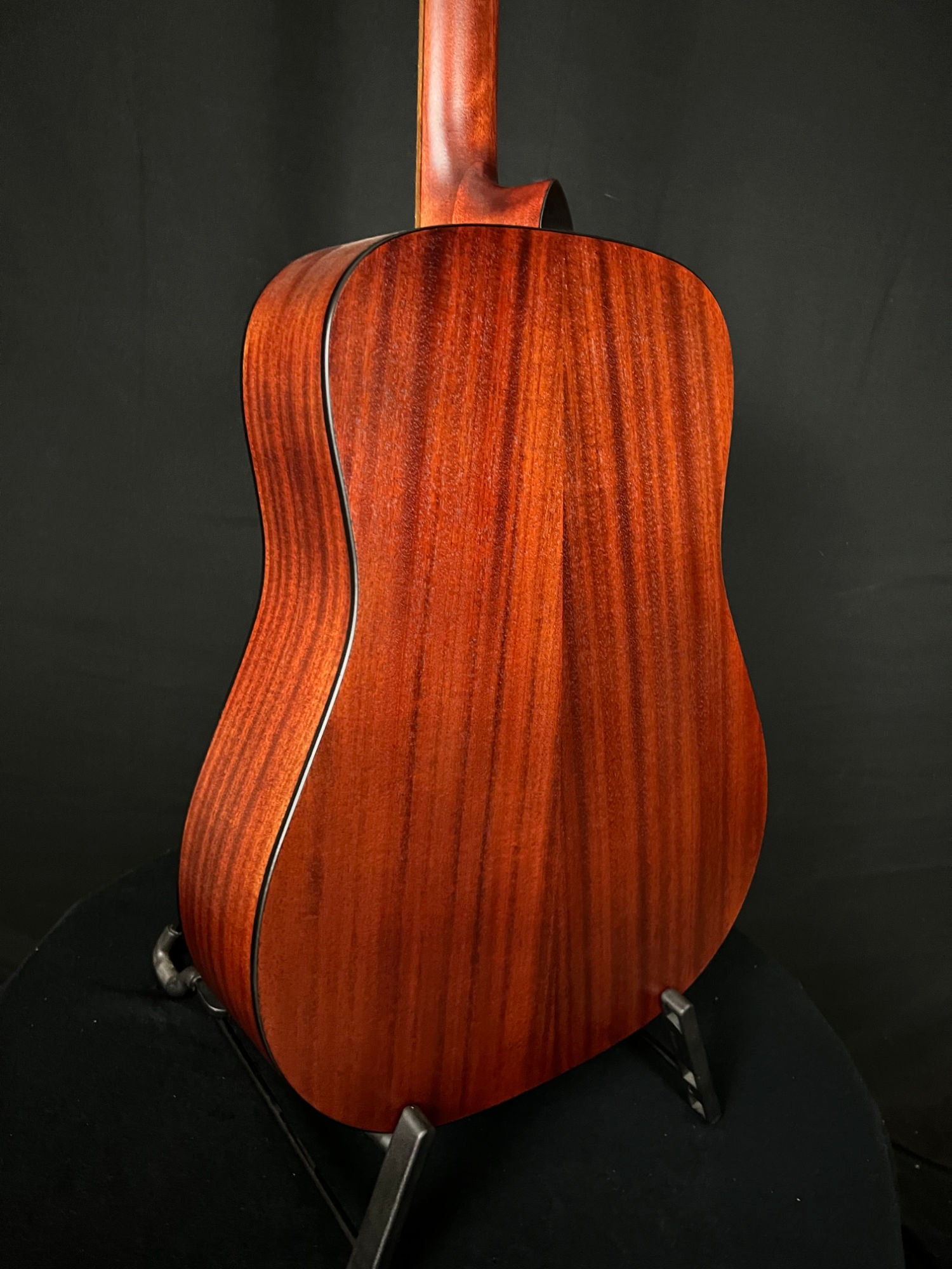 close up of back of Eastman PCH1-D dreadnought acoustic guitar