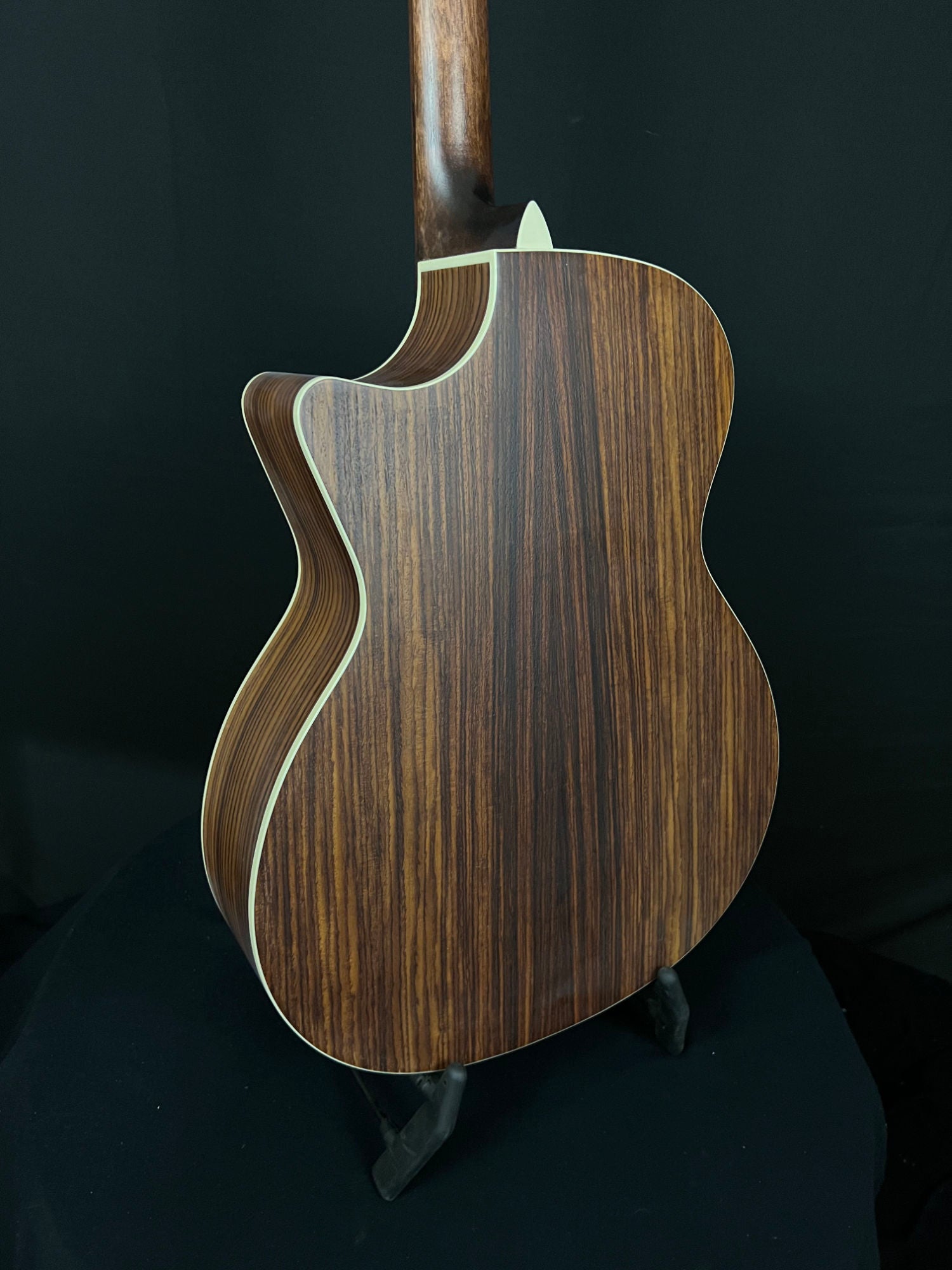 closeup of back of Eastman PCH2-GACE acoustic electric guitar